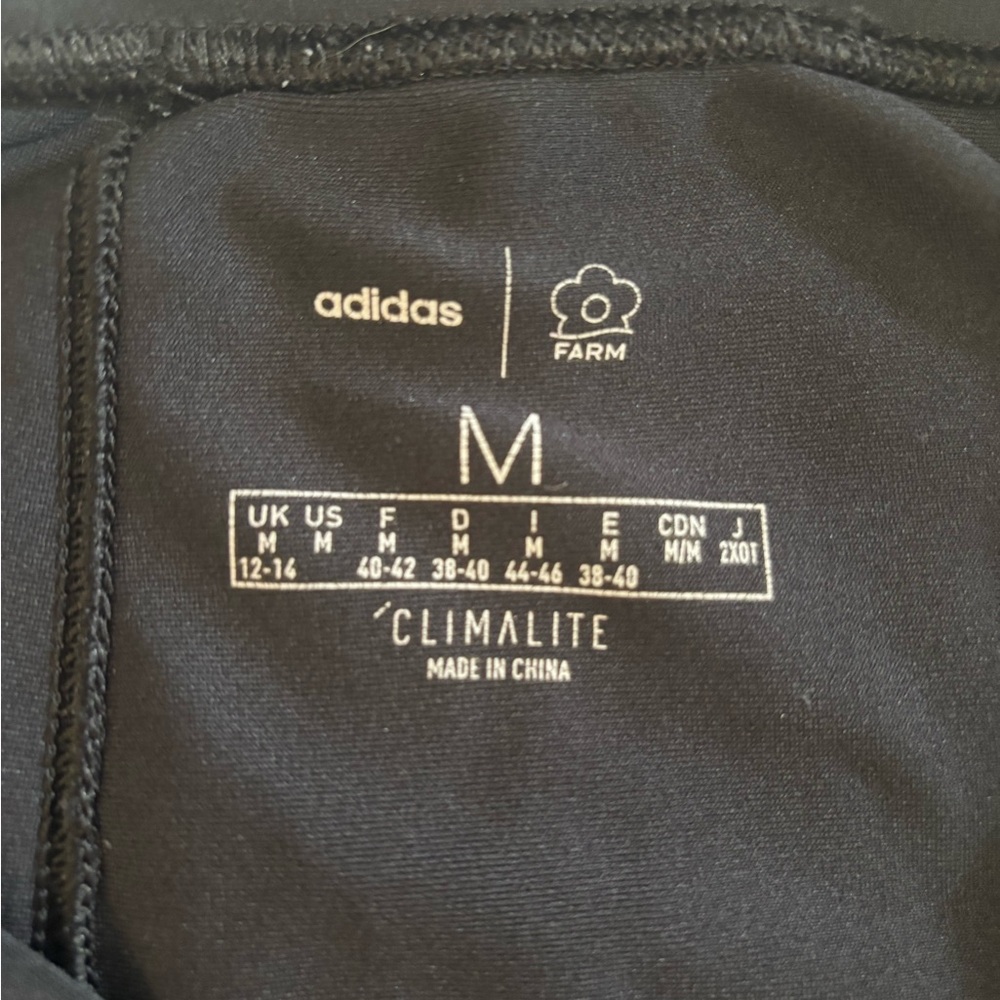 Adidas Black Leggings with Colorful Trim - Picture 3 of 3